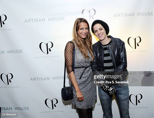 Charlotte Ronson and Samantha Ronson attend Charlotte Ronson + Artisan House Host Spring/Summer 2013 Handbag Preview on December 6, 2012 in New York...