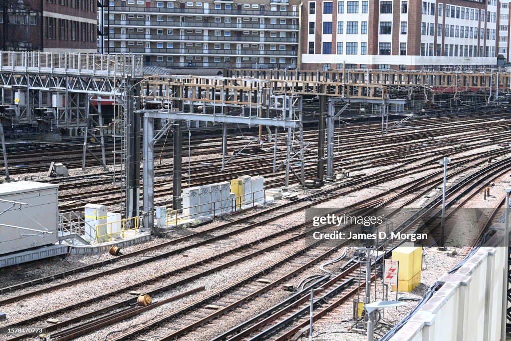 Empty Rails Empty rail tracks at Paddington Station on July 29, 2023 in London ...