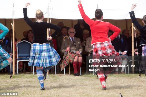 King Charles III attending the Mey Highland Games at the John O'Groats Showground in Caithness. Picture date: Saturday August 5, 2023.