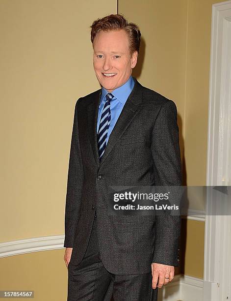 Conan O'Brien attends the Children's Defense Fund's 22nd annual "Beat the Odds" Awards at the Beverly Hills Hotel on December 6, 2012 in Beverly...