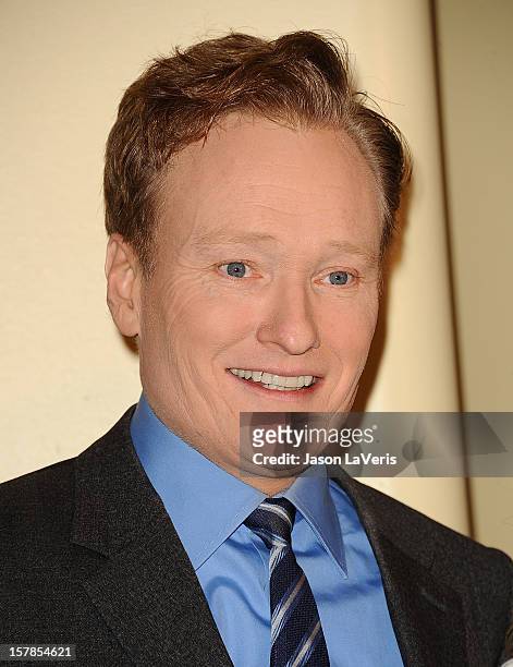 Conan O'Brien attends the Children's Defense Fund's 22nd annual "Beat the Odds" Awards at the Beverly Hills Hotel on December 6, 2012 in Beverly...