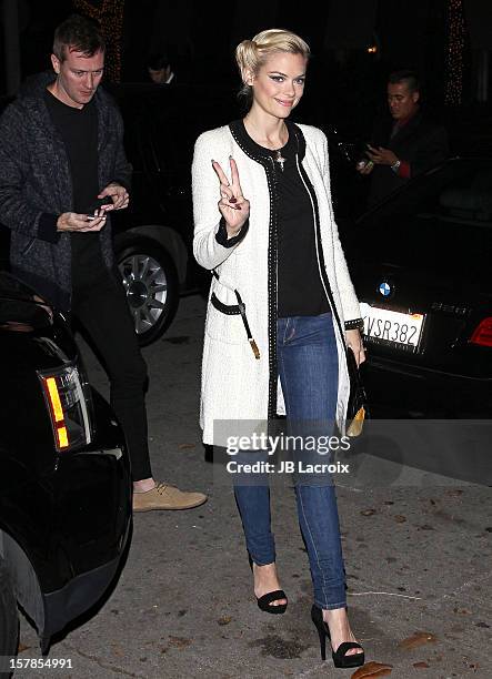 Jaime King and Kyle Newman are seen on December 6, 2012 in Los Angeles, California.