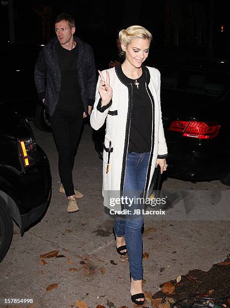 Kyle Newman and Jaime King are seen on December 6, 2012 in Los Angeles, California.