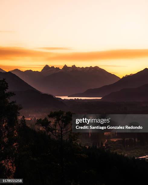 sunset at the lookout of the azul river - italy argentina stock pictures, royalty-free photos & images