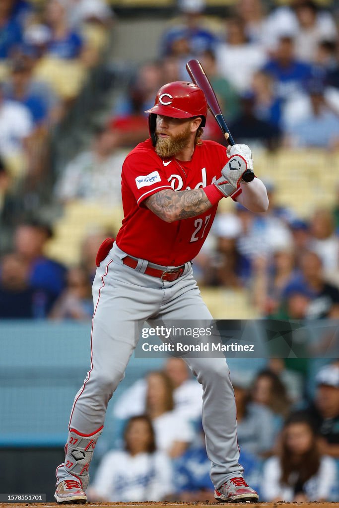 Jake Fraley of the Cincinnati Reds in the first inning at Dodger ...