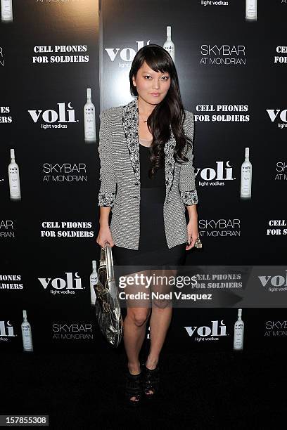 Hana Mae Lee attends the Voli Lights Vodka benefit at SkyBar at the Mondrian Los Angeles on December 6, 2012 in West Hollywood, California.