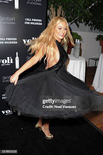 Aubrey O'Day attends the Voli Lights Vodka benefit at SkyBar at the Mondrian Los Angeles on December 6, 2012 in West Hollywood, California.