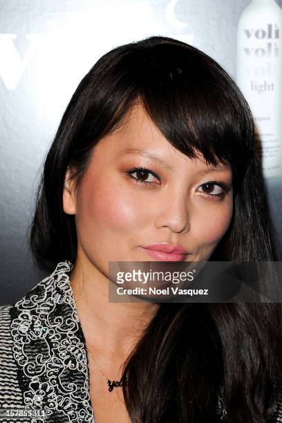 Hana Mae Lee attends the Voli Lights Vodka benefit at SkyBar at the Mondrian Los Angeles on December 6, 2012 in West Hollywood, California.