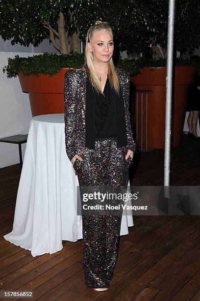 Kaley Cuoco attends the Voli Lights Vodka benefit at SkyBar at the Mondrian Los Angeles on December 6, 2012 in West Hollywood, California.