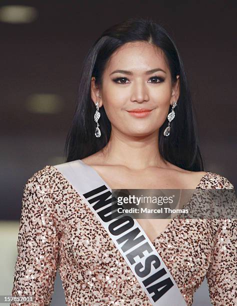 Miss Indonesia Maria Selena walks the runway as part of the 2012 Miss Universe Pageant's Official Welcome Event at Planet Hollywood Resort and Casino...