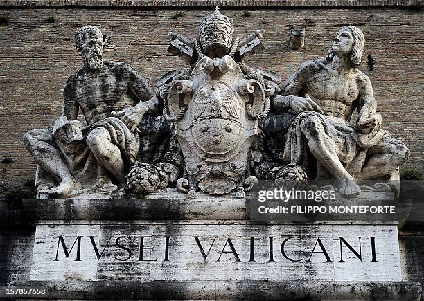 The main entrance to the Vatican Museum is pictured at the Vatican on October 15, 2010. AFP PHOTO / Filippo MONTEFORTE