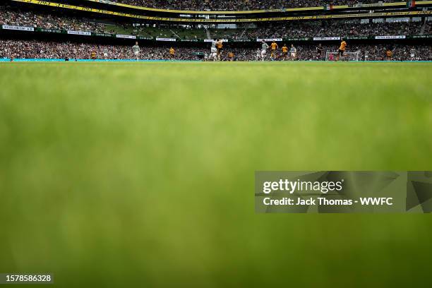 General view during the pre-season friendly match between Celtic and Wolverhampton Wanderers at Aviva Stadium on July 29, 2023 in Dublin, Ireland.