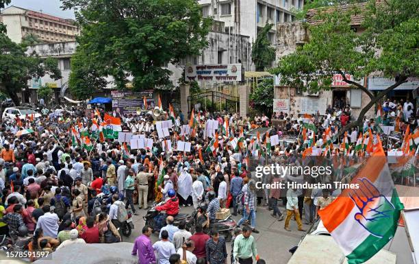 Chandivali, Kalina and Kurla Congress committee protest against ignorant, undemocratic BMC administration which is neglecting potholes of roads,...