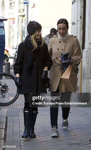 Ana Milan and Alexandra Jimenez are seen on December 6, 2012 in Madrid, Spain.