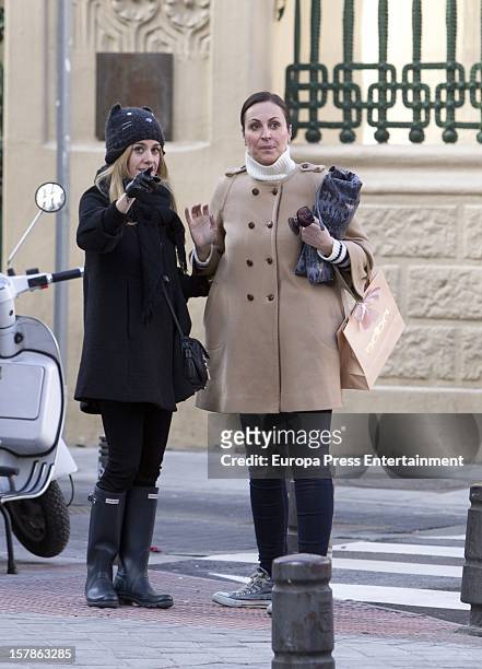 Ana Milan and Alexandra Jimenez are seen on December 6, 2012 in Madrid, Spain.