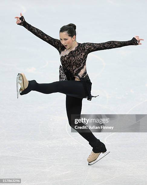 Elizaveta Tuktamysheva of Russia performs in the Ladies Short Program during the Grand Prix of Figure Skating Final 2012 at the Iceberg Skating...