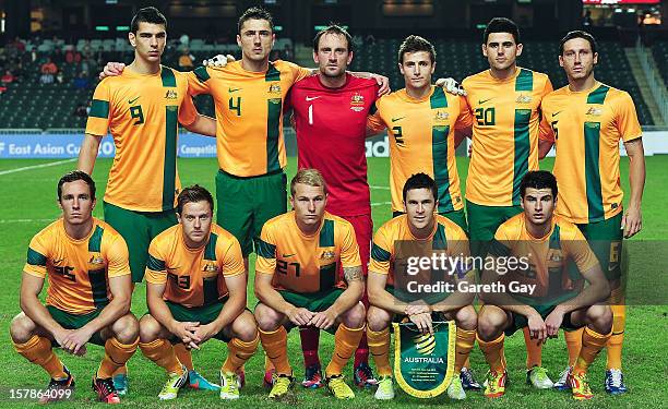 The starting XI of Australia ahead of the EAFF East Asian Cup 2013 Qualifying match between Guam and Australia at Hong Kong Stadium on December 7,...