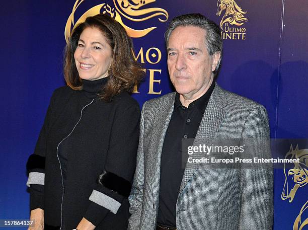 Inaki Gabilondo and Lola Carretero attend 'El Ultimo Jinete' Premiere In Madrid at Teatros Del Canal on December 5, 2012 in Madrid, Spain.