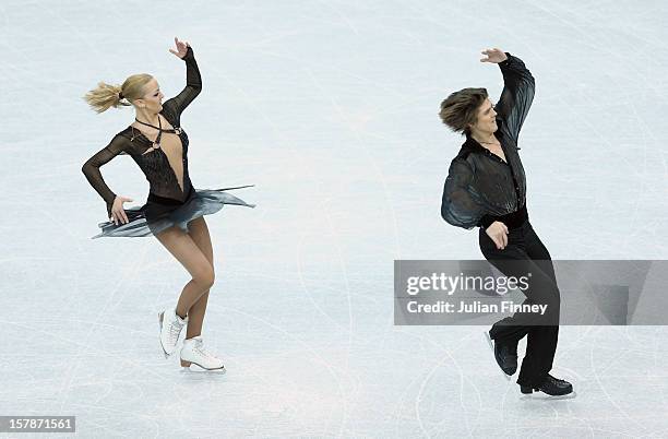 Alexandra Stepanova and Ivan Bukin of Russia perform in the Junior Ice Dance during the Grand Prix of Figure Skating Final 2012 at the Iceberg...