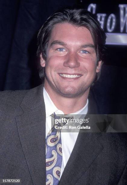 Actor Jerry O'Connell attends the 25th Annual NATO/ShoWest Convention - New Line Cinema Dinner on March 9, 1999 at Bally's Hotel & Casino in Las...