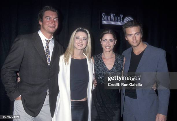 Actor Jerry O'Connell, actress Tara Reid, actress Amanda Peet and actor Sean Patrick Flannery attend the 25th Annual NATO/ShoWest Convention - New...