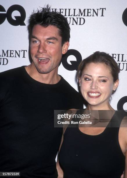 Actor Jerry O'Connell and actress Estella Warren attend GQ Magazine's Third Annual "Leading Men of Hollywood" March Issue on February 20, 2002 at The...