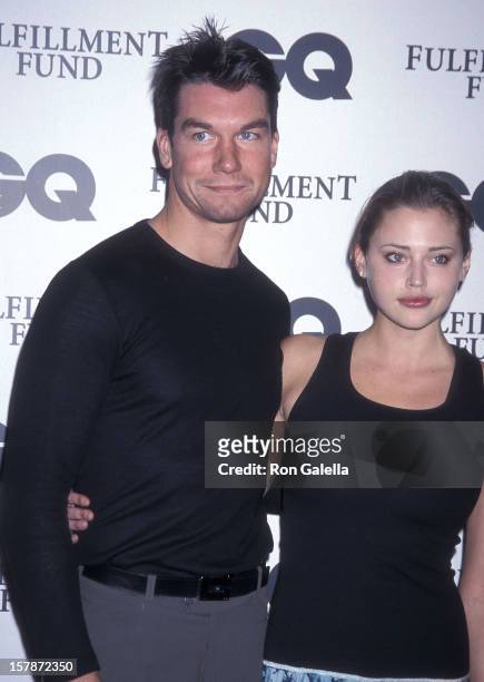 Actor Jerry O'Connell and actress Estella Warren attend GQ Magazine's Third Annual "Leading Men of Hollywood" March Issue on February 20, 2002 at The...