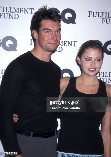 Actor Jerry O'Connell and actress Estella Warren attend GQ Magazine's Third Annual "Leading Men of Hollywood" March Issue on February 20, 2002 at The...