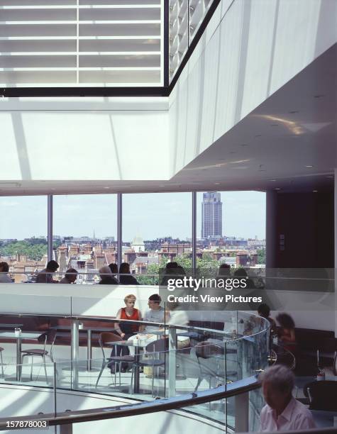 Peter Jones, London, United Kingdom, Architect John Mcaslan And Partners, Peter Jones View Towards Main Viewing Window In Cafe.