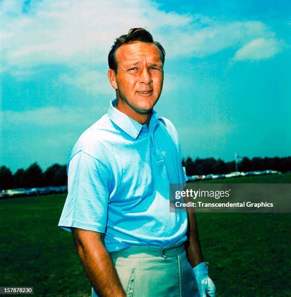 Arnold Palmer stops for a photograph at the Masters Golf Tournament April 5, 1964 in Augusta, Georgia.