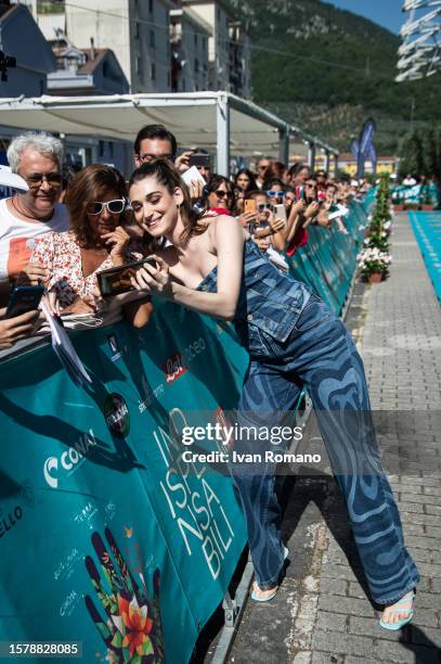 Pilar Fogliati attends the blue carpet at the 53th Giffoni Film Festival 2023 on July 29, 2023 in Giffoni Valle Piana, Italy.