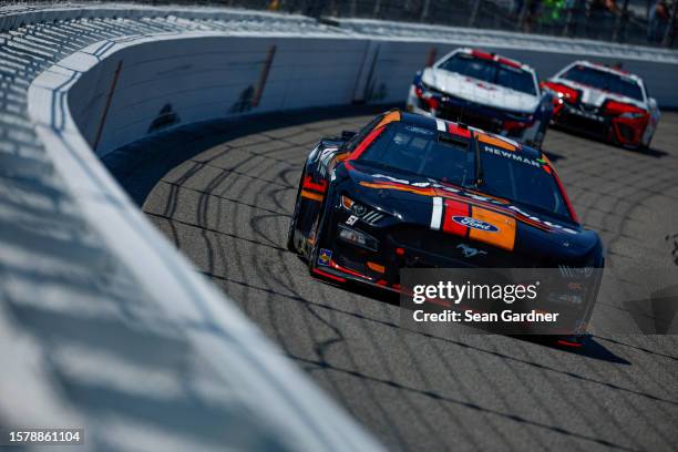 Ryan Newman, driver of the Parts Plus/Biohaven Ford, drives during practice for the NASCAR Cup Series Cook Out 400 at Richmond Raceway on July 29,...