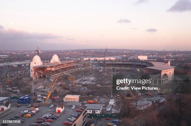 Wembley Stadium Demolition, Wembley, United Kingdom, Architect John Simpson / Maxwell Ayrton / Owen Williams Wembley Stadium Demolition Aerial View.