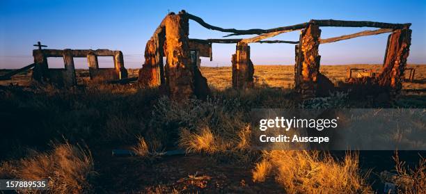 Old Balgo Mission ruins,founded in late 1940s, a lack of water forced the community to move 15 km west to the present Balgo in early 1960s; this old...