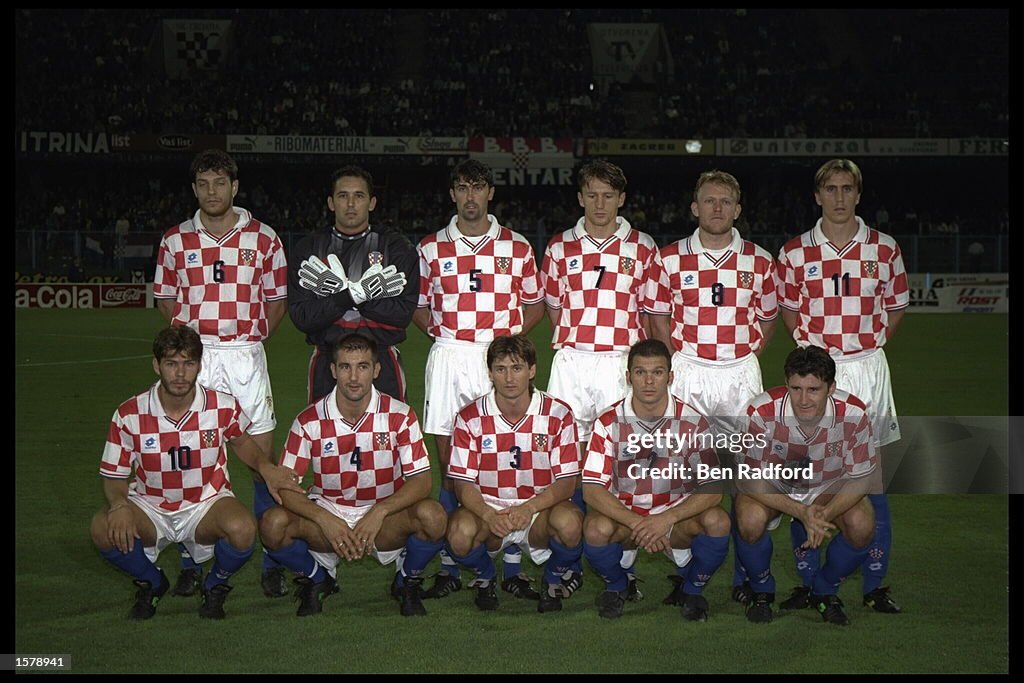 Croatia national teamgroup at the European Champoinships qualifier