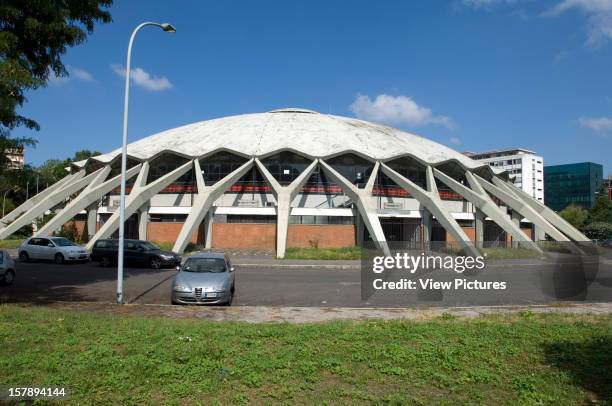 Palazzetto Dello Sport, Rome, Italy, Architect Pier Luigi Nervi / Annibale Vitellozzi Palazzetto Dello Sport General View.
