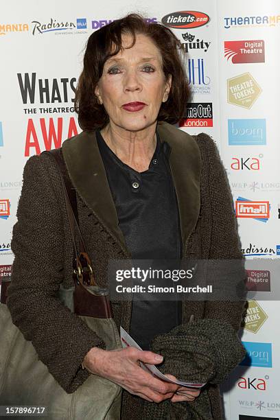 Linda Marlow attends the Whatsonstage.com Theare Awards nominations launch at Cafe de Paris on December 7, 2012 in London, England.