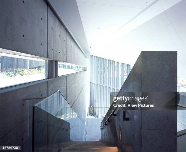 Design Sight [Design Museum], Tokyo, Japan, Architect Tadao Ando 21_21 Design Sight Overall Interior View On Upper Level.