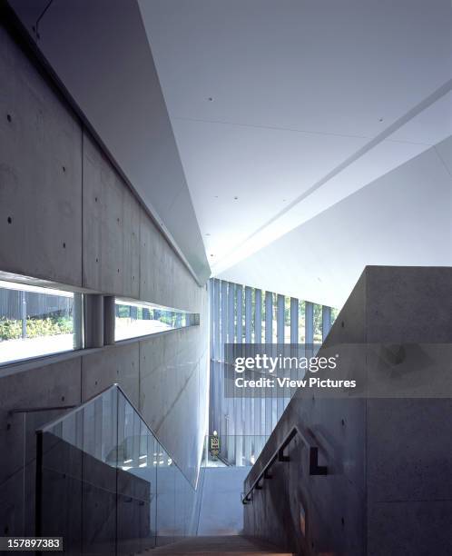 Design Sight [Design Museum], Tokyo, Japan, Architect Tadao Ando 21_21 Design Sight Overall Interior View On Upper Level.