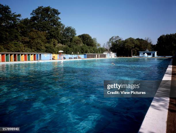 Tooting Bec Lido, London, United Kingdom, Architect Wm Architects, Tooting Bec Lido Swimming Pool.