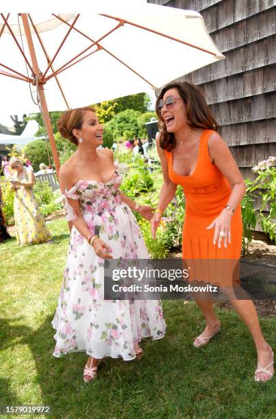 Jill Zarin and Luann de Lesseps attend Jill Zarin's Luxury Luncheon at the Halsey House and Garden on July 29, 2023 in Southampton, New York.