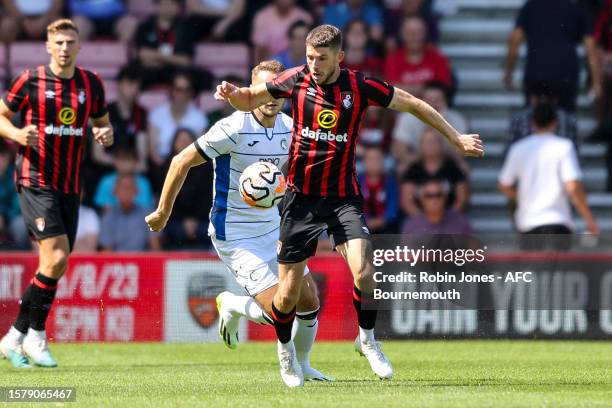 Ryan Christie of Bournemouth during the pre-season friendly match between AFC Bournemouth and Atalanta at Vitality Stadium on July 29, 2023 in...