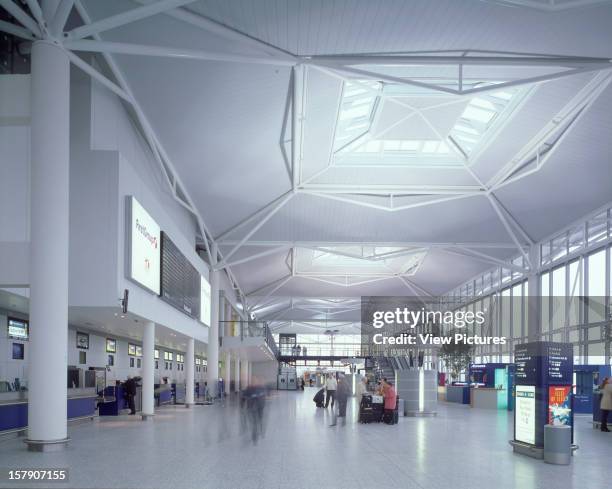 Bristol International Airport, Bristol, United Kingdom, Architect Yrm Architects, Bristol International Airport Yrm. March 2000. Check-In Towards...