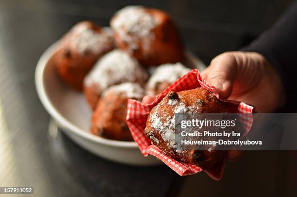 oliebollen - oliebollen stock pictures, royalty-free photos & images