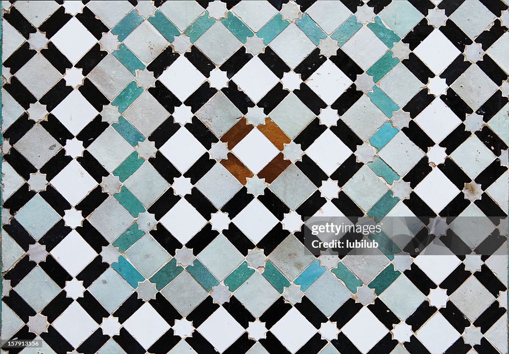 Belle vieille carreaux de Meknes medina au Maroc