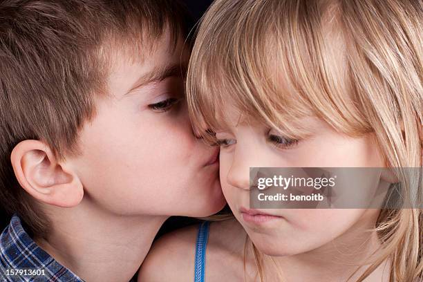 kiss - angry boy stockfoto's en -beelden