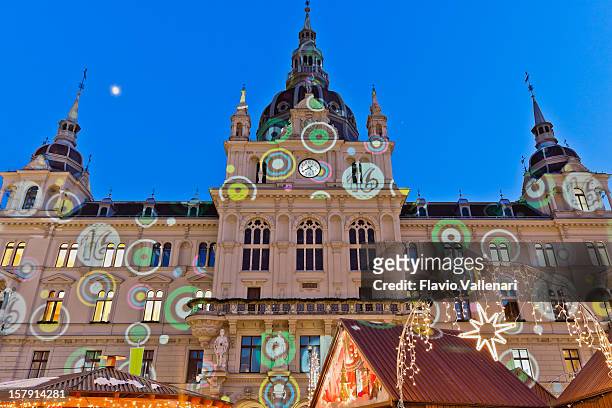 rathaus of graz - graz stock pictures, royalty-free photos & images