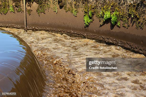 sewage water treatment - slime stockfoto's en -beelden
