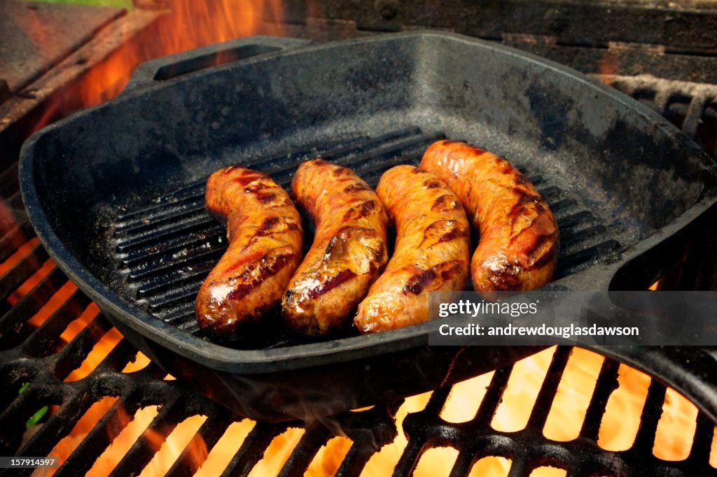 Sausage on the grill