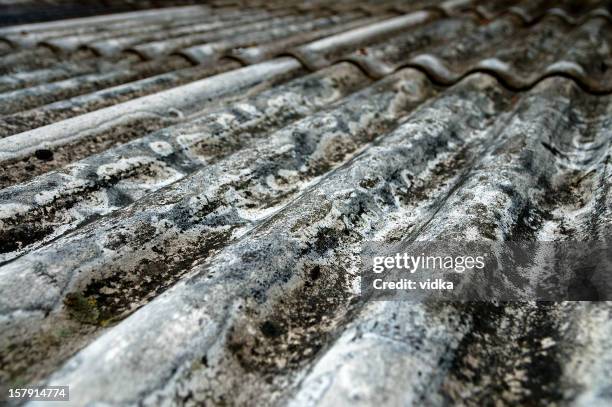 asbestos roof - asbestos stock pictures, royalty-free photos & images